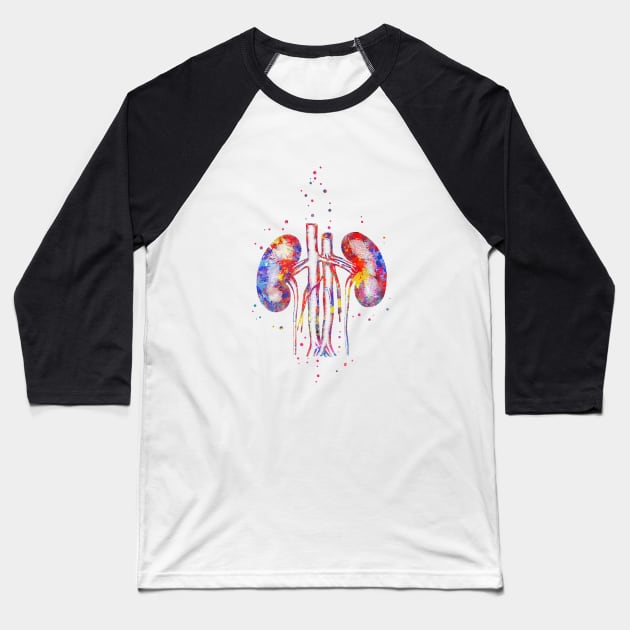 Kidney Baseball T-Shirt by RosaliArt